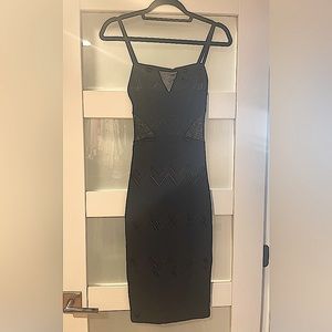 Tracy Reese Black and Tan Body-con Dress
